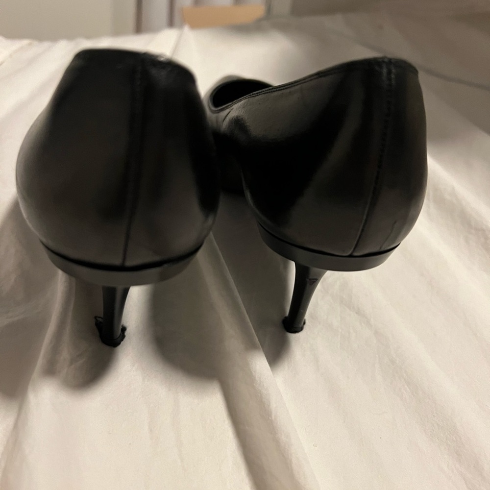 Gianmarco Lorenzi CLASSIC BLACK  Leather Pumps 6.5 37 - Picture 7 of 9